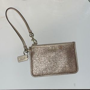 Pink coach wristlet
